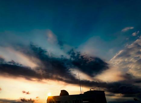 空の夕焼けの写真