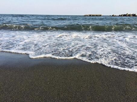 海の波 波,水,浜辺の写真素材