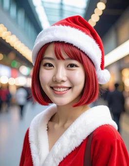 地雷系女子・サンタコスの彼女 地雷系女子・サンタコスの彼女 地雷系女子,サブカルチャー,アニメの写真素材