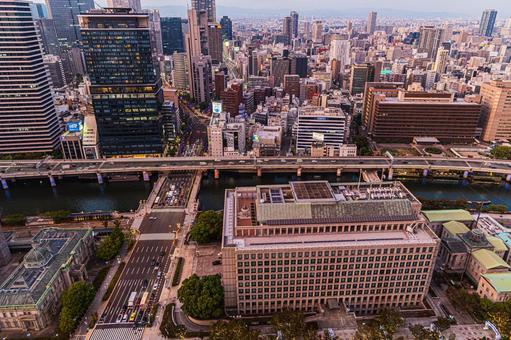 都市景観 都市景観 ステーションワン,淀屋橋,大阪の写真素材