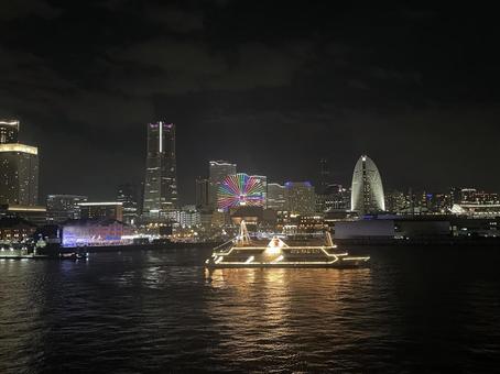 横浜の夜景 横浜の夜景 横浜,港,海の写真素材