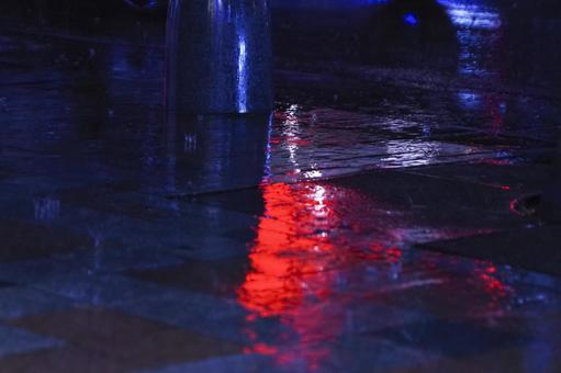 Rain-soaked night road and the fantastic reflection of neon lights, JPG Rain-soaked night road and the fantastic reflection of neon lights, JPG
