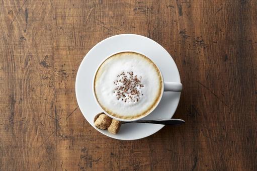 カプチーノ 真俯瞰 カプチーノ 真俯瞰 カプチーノ,クリーミー泡,コーヒーの写真素材