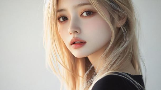 金髪の美しい女性モデル 金髪の美しい女性モデルの写真