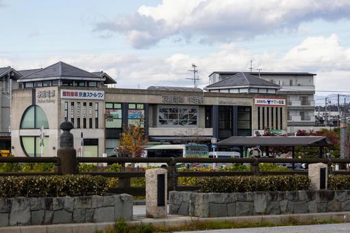 京阪電車宇治駅 京阪電車宇治駅 京阪電車,宇治駅,建物の写真素材