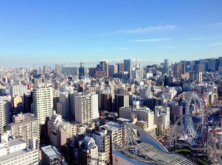 東京風景・文京区春日 春日,文京区,文京シビックセンターの写真素材