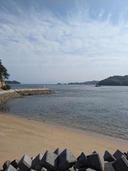 伯方島の海 海,空,海のある風景の写真素材