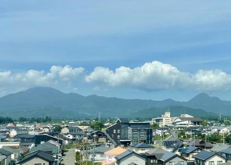 東北新幹線から眺める岩手県矢巾町の風景 東北新幹線から眺める岩手県矢巾町の風景の写真
