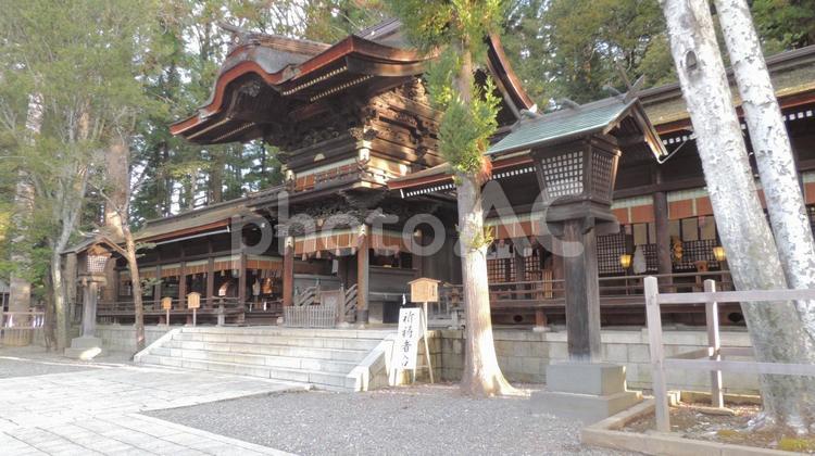 諏訪大社下社秋宮 諏訪大社下社秋宮,長野県,旧甲州街道の写真素材