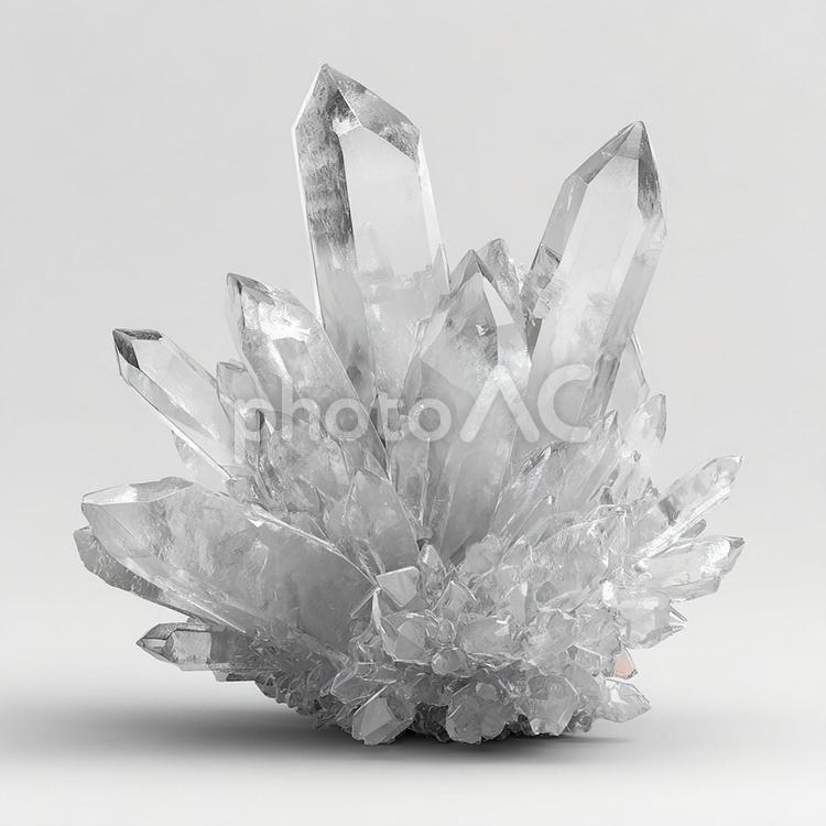 透き通った氷のようなクリスタル クリスタル,水晶,鉱物の写真素材