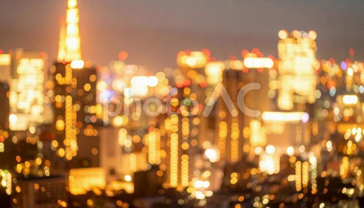 都会の夜の街 日没,日本,観光の写真素材