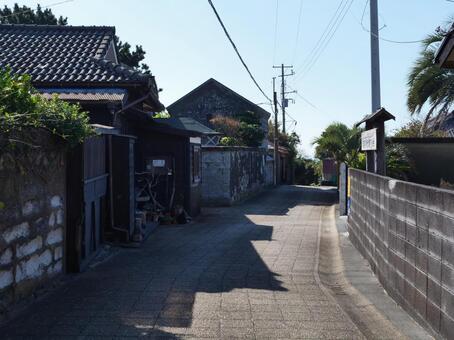 波浮港　街並み 波浮港,伊豆大島,伊豆諸島の写真素材