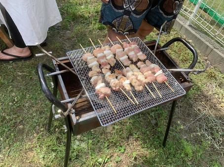 楽しいバーベキュー 鶏肉 楽しいバーベキュー 鶏肉の写真