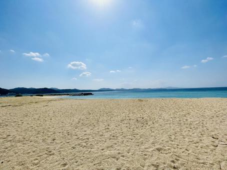 Photo, the scenery, sea, okinawa, 