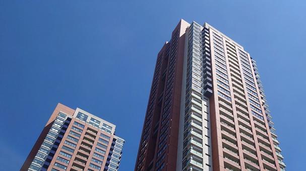 タワーマンション タワーマンション タワーマンション,マンション,タワマンの写真素材