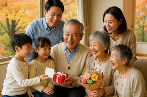 家族敬老の日記念 家族敬老の日記念の写真
