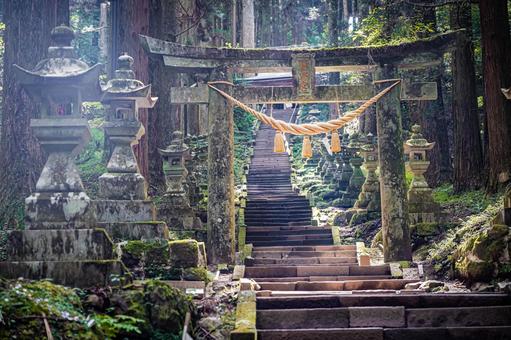 熊本県　上色見熊野座神社の風景 上色見熊野座神社,熊本,高森町の写真素材
