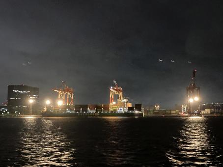東京湾から見たキリンと水面の光 東京湾から見たキリンと水面の光の写真