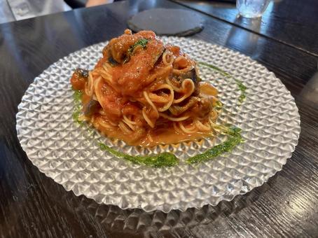 トマトソースの冷製パスタ トマトソースの冷製パスタ トマトパスタ,冷製パスタ,トマトソースの写真素材