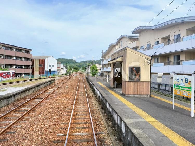天竜浜名湖線「三ヶ日駅」ホーム 三ヶ日駅,三ケ日駅,天竜浜名湖鉄道の写真素材