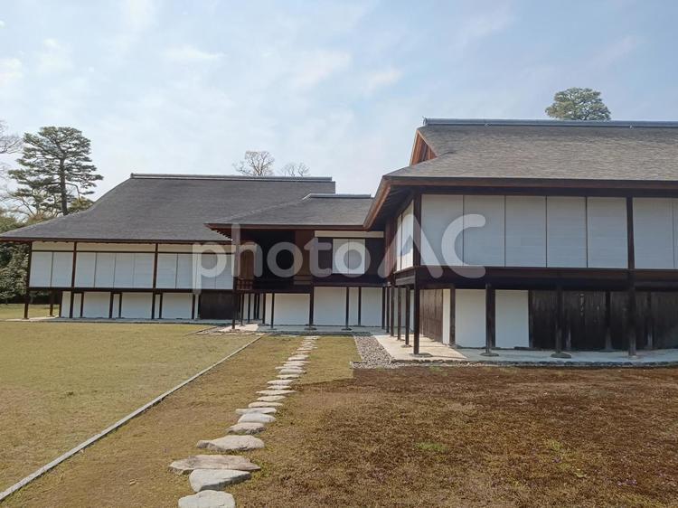 桂離宮　古書院、中書院、新御殿 桂離宮,古書院,中書院の写真素材