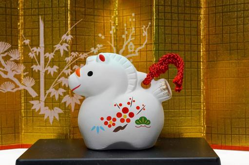 午年 年賀素材 年賀状,午,筆文字の写真素材