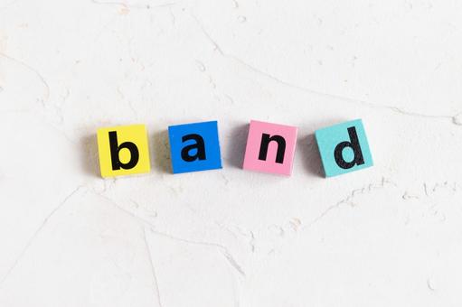 band（バンド）の文字 文字,英字,スペルの写真素材