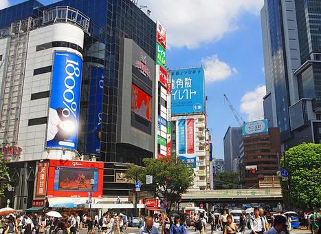 渋谷駅前 スクランブル交差点 渋谷駅前 スクランブル交差点 渋谷,渋谷駅前交差点,スクランブルの写真素材