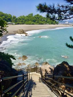 桂浜の海 桂浜の海 海,桂浜,波の写真素材