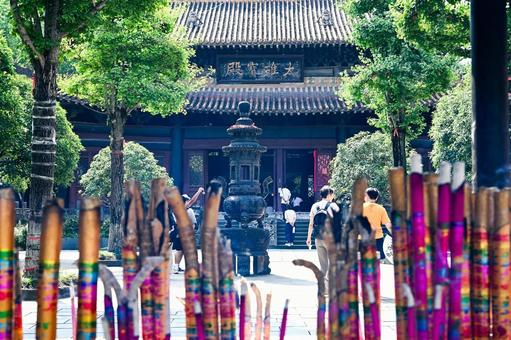 重慶・磁器口 宝輪寺 重慶,磁器口,宝輪寺の写真素材