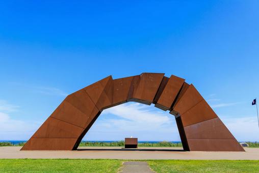 Symbolic statue commemorating the return of the Northern Territories, symbolic statue for the return of the northern territories, root city, nemuro, JPG