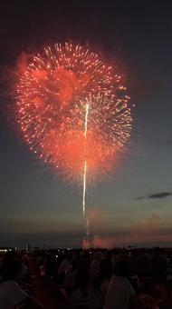 柏崎打ち上げ花火 柏崎打ち上げ花火 柏崎花火,花火,海上花火の写真素材