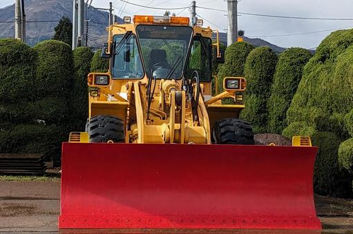 除雪車 除雪,冬,ブルドーザーの写真素材