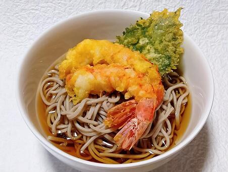 天ぷらそば 天ぷら蕎麦,そば,えび天の写真素材