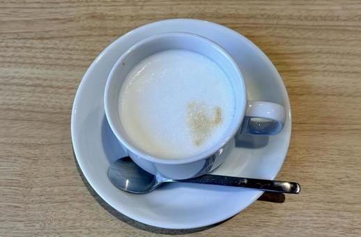 とてもクリーミーなホットカフェラテ カフェラテ,カフェ,コーヒーの写真素材