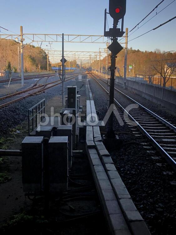 信号と線路 信号と線路,信号,線路の写真素材