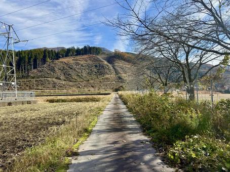 11月　秋の福井県坂井市山奥の景色 拡声器,自然,山の写真素材