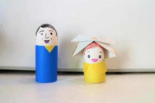 パパと男の子 男性,パパ,人形の写真素材