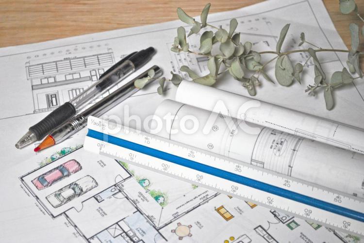 住宅の図面のイメージ 建築,家,住宅の写真素材