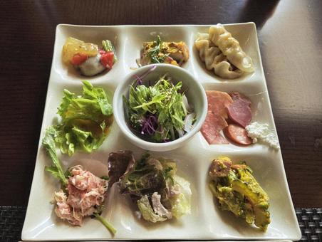 沖縄の朝食 沖縄の朝食の写真