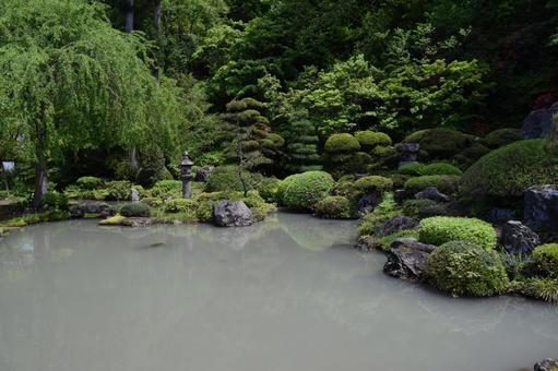 日本庭園 山形県鶴岡市 玉川寺庭園 日本庭園 山形県鶴岡市 玉川寺庭園 日本の庭園,玉川寺庭園,玉川寺の写真素材