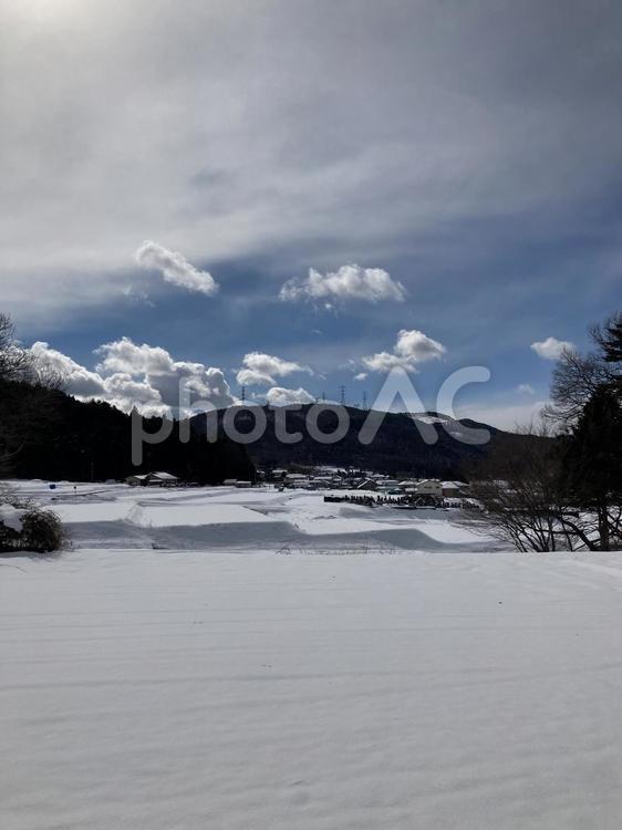 雪景色（長野県塩尻市柿沢） 雪景色,冬,雪の写真素材