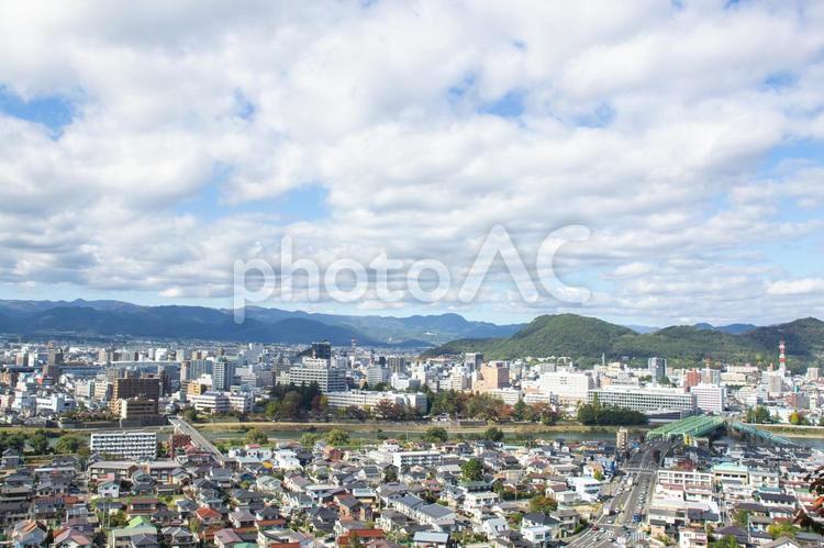 福島県福島市の風景 福島,天神橋,大仏橋の写真素材