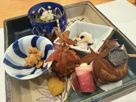 八寸 日本料理,料亭,酒のつまみの写真素材