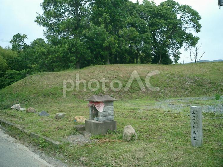 篠山城南馬出の土塁 篠山城,篠山の写真素材