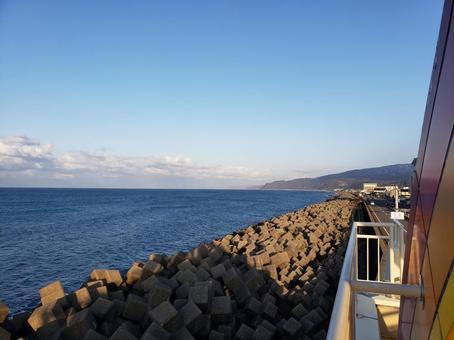 糸魚川の日本海展望台より 糸魚川,日本海展望台,風景の写真素材