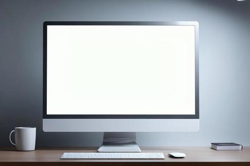 パソコン　モックアップ　iMac風の写真