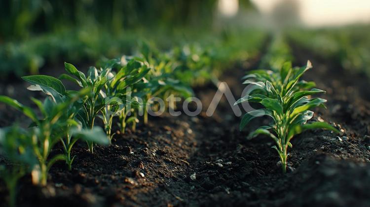 生命の息吹：並ぶ新芽のクローズアップ 苗,新芽,植物の写真素材