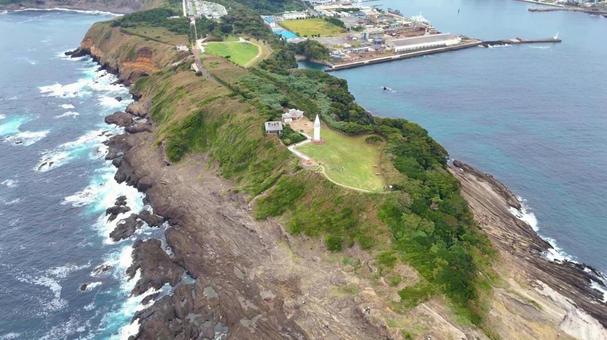 城ケ島公園 安房崎灯台 空撮 城ケ島公園 安房崎灯台 空撮 海,風景,自然の写真素材