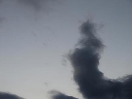 首をもたげる黒い雲 首をもたげる黒い雲の写真
